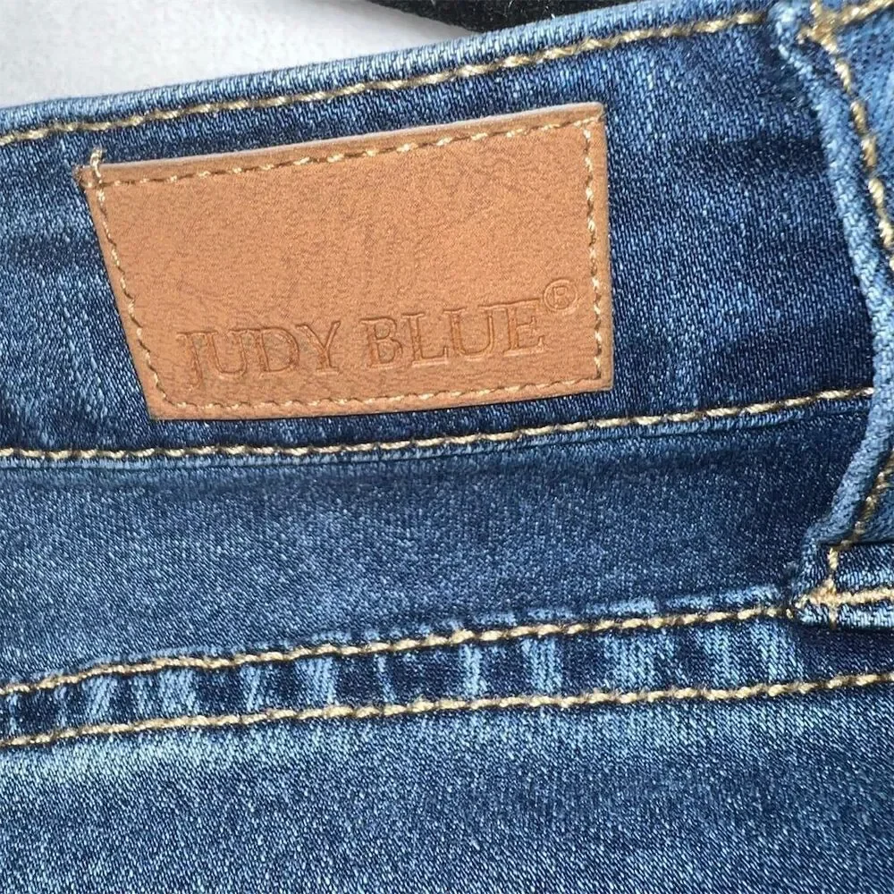 Judy Blue Skinny Fit Cheetah Print Stripes Stretch Denim Jeans Women’s Size 15/3